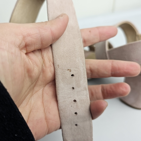 Vionic Blaire Pink Suede Ankle Wrap Strap Heel Sandals size 6 - Picture 13 of 15